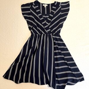 Monteau Navy Blue Flare Sleeve Sundress